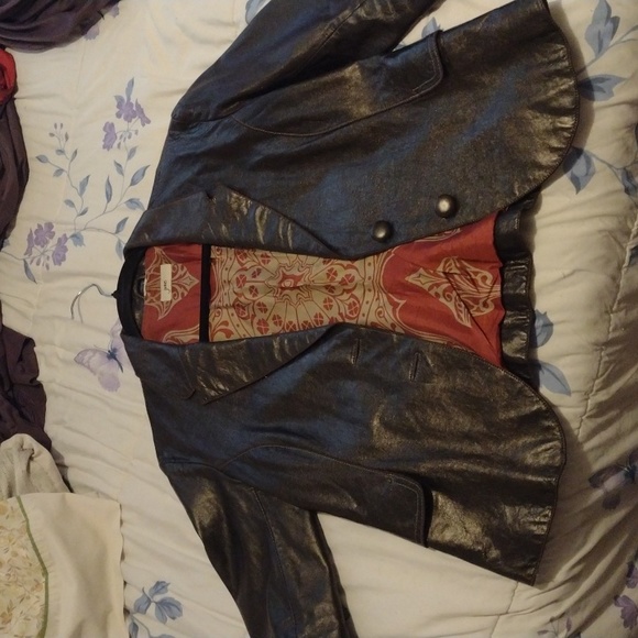 Dark brown Leather June Jackson Size Large.